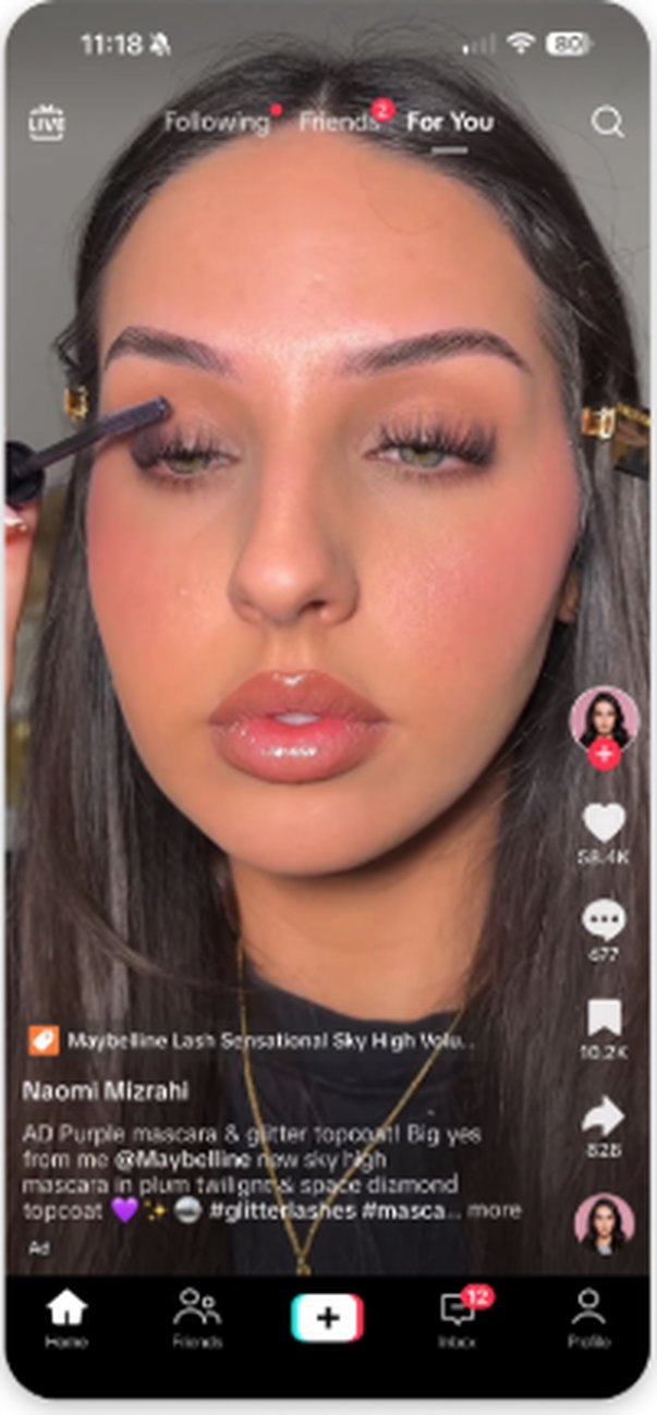 Vidéo TikTok avec un lien d’achat